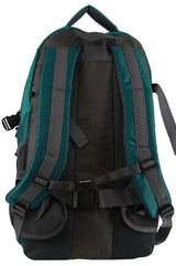 Pierre Cardin Mens Nylon Travel & Sport Medium Backpack Bag in Green - Top-Down View