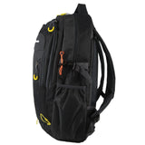 Pierre Cardin Mens Nylon Adventure Travel & Sport Large Backpack Bag in Grey/Black - Top-Down View