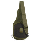 Pierre Cardin Cross Body Tactical Sling Bag Rucksack Army Style in Green - Top-Down View
