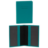 Pierre Cardin Slim Leather Passport Wallet Holder RFID Case Cover - Turquoise - Top-Down View