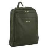 Pierre Cardin Rustic Womens Leather Backpack Bag Handbag Back Pack Travel - Olive
