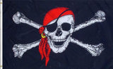 PIRATE FLAG Skull Party Pirates Skull & Crossbones Large 150 x 90 Jolly Roger - Side View