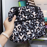 PACKIT Freezable Ice Lunch Bag Tote Food Storage Camping Travel Tiger - Wild Leopard - Close-Up Angle