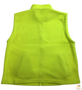 PLAIN HI VIS Polar Fleece Vest Full Zip Safety Workwear High Visibility Fleecy - Fluro Yellow - L - Front View