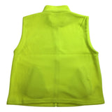 PLAIN HI VIS Polar Fleece Vest Full Zip Safety Workwear High Visibility Fleecy - Fluro Yellow - XL - Front View