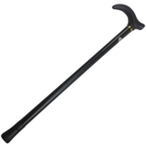 Metal WALKING STICK Travel Extendable Pole Compact Adjustable Lightweight - Black