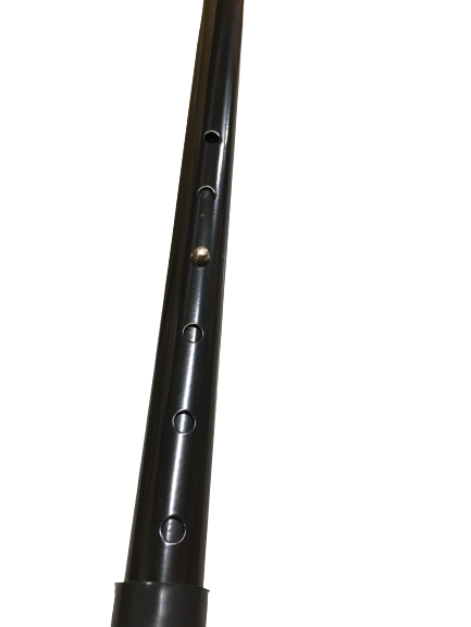 Metal WALKING STICK Travel Extendable Pole Compact Adjustable Lightweight - Black