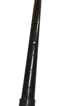 Metal WALKING STICK Travel Extendable Pole Compact Adjustable Lightweight - Black - Side View