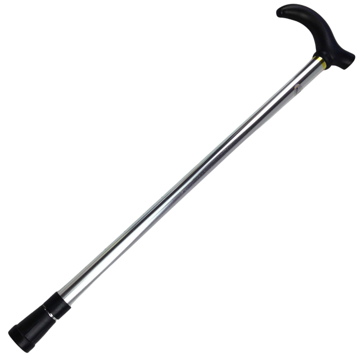Metal WALKING STICK Travel Extendable Pole Compact Adjustable Lightweight - Silver