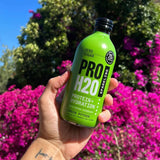 PRO H20 Sparkling 20g Protein Hydration Drink Zero Sugar Hydrate - Green Python - 45-Degree Angle