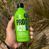 PRO H20 Sparkling 20g Protein Hydration Drink Zero Sugar Hydrate - Green Python - Rear View