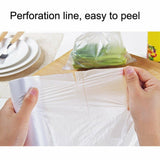 6 Produce Rolls Bags Heavy Duty Food Grade Freezer Supermarket Bag Gusset - Side View
