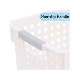 36x Premium Plastic Storage Basket Bulk w/ Grip Handles 29*13.5*12.5cm - Top-Down View