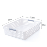 24x Premum Plastic Storage Basket Bulk w/ Grip Handles 36*25.5*8.5cm - Side View