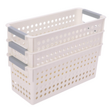 16x Premium Plastic Storage Baskets Bulk w/ Grip Handles 39.5*20.5*19.5cm - Top-Down View