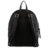 Milleni Black Leather Look Backpack Bag with Bow Detail - Side View