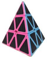 Pyraminx Brain Teaser Puzzle Cube - Educational 3D Triangle Toy for Critical Thinking - Side View