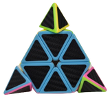 Pyraminx Brain Teaser Puzzle Cube - Educational 3D Triangle Toy for Critical Thinking - Top-Down View