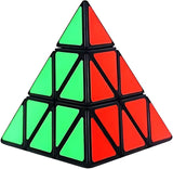 3x3 Triangle Speed Cube Pyramid Brain Teaser Puzzle Magic Educational Toy - Front View
