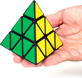 3x3 Triangle Speed Cube Pyramid Brain Teaser Puzzle Magic Educational Toy - Side View