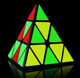 3x3 Triangle Speed Cube Pyramid Brain Teaser Puzzle Magic Educational Toy - 45-Degree Angle