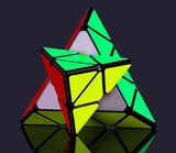 3x3 Triangle Speed Cube Pyramid Brain Teaser Puzzle Magic Educational Toy - Rear View