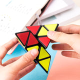 3x3 Triangle Speed Cube Pyramid Brain Teaser Puzzle Magic Educational Toy - Close-Up Angle