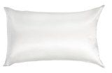 Silk Pillowcase Standard Size Pillow Case in White - Front View
