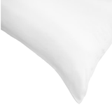Silk Pillowcase Standard Size Pillow Case in White - 45-Degree Angle