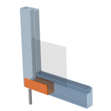 Rolltrak Flyscreen Frame Hinge (1 Pack of 2) - Fits 25mm x 11mm Frame - Side View