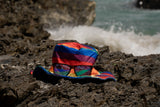 Rainbow Terry Towelling Bucket Hat Gay Lesbian Mardi Gras Party Cap LGBT - Reversible - Large (58cm)