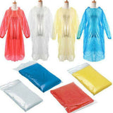 RAIN PONCHO Disposable Emergency Rain Coat Waterproof Jacket Adult Outdoor - Front View