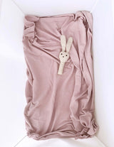 Ribbed Cotton Swaddle Wrap for Babies & Kids - Love Design - 45-Degree Angle