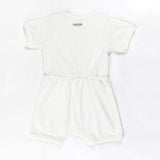 Ponchik Babies + Kids - Ribbed Cotton Romper - Daisy - 12-18 months - Side View