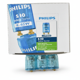 Philips S10 Fluorescent Lamp Starters - 100 Pack of Safety Starters for 4W-65W Lights - Front View