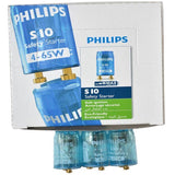 Philips S10 Fluorescent Lamp Starters - 50 Pack of Safety Starters for 4W-65W Tubes - Front View