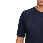 Mens Merino Wool Blend Thermal Top Short Sleeve Base Layer Warm - Black - M, image 5