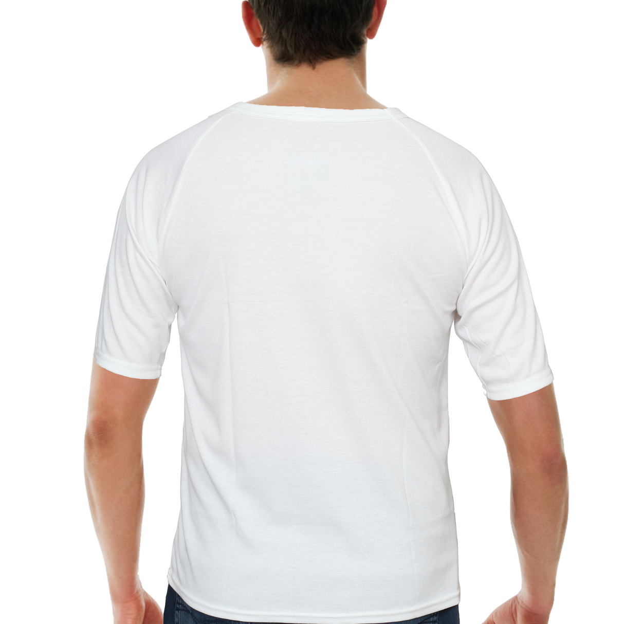 Mens Merino Wool Blend Thermal Top Short Sleeve Base Layer Warm - Natural - S