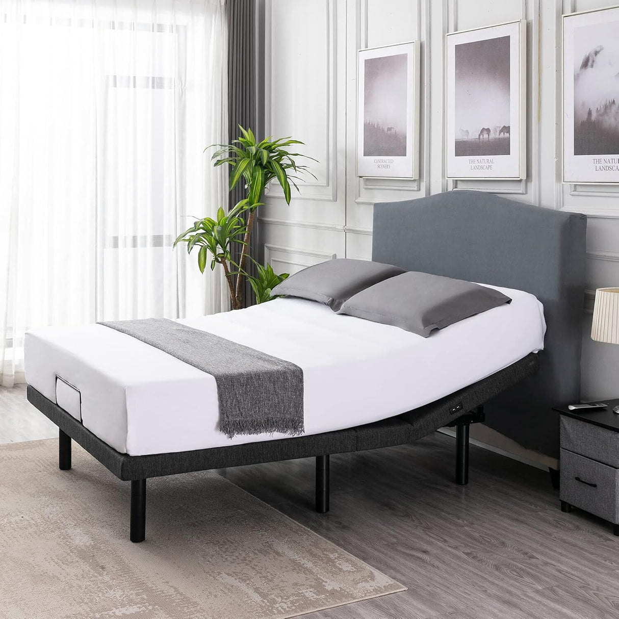 S*MAX Queen Adjustable Zero Gravity Bed Frame with Dual Motors Wireless Remote & USB Ports