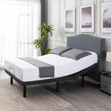 S*MAX Queen Adjustable Zero Gravity Bed Frame with Dual Motors Wireless Remote & USB Ports - Front View