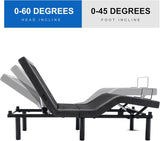 S*MAX Queen Adjustable Zero Gravity Bed Frame with Dual Motors Wireless Remote & USB Ports - Top-Down View