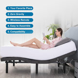 S*MAX Queen Adjustable Zero Gravity Bed Frame with Dual Motors Wireless Remote & USB Ports - 45-Degree Angle