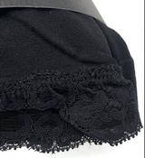 Womens Ladies Footless Tights Stockings Pantyhose Leg Hosiery Thermal - Black - Side View