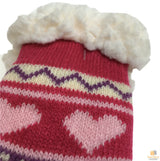 1 Pair KIDS Thick Fur Bed Socks Boys Girls Soft Work Fluffy Slippers Non Slip - 2-8 Years Old - Close-Up Angle