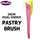 Chef'n Silicone Pastry Brush Butter Dual Ended Kitchen Bakeware - Pink - Front View