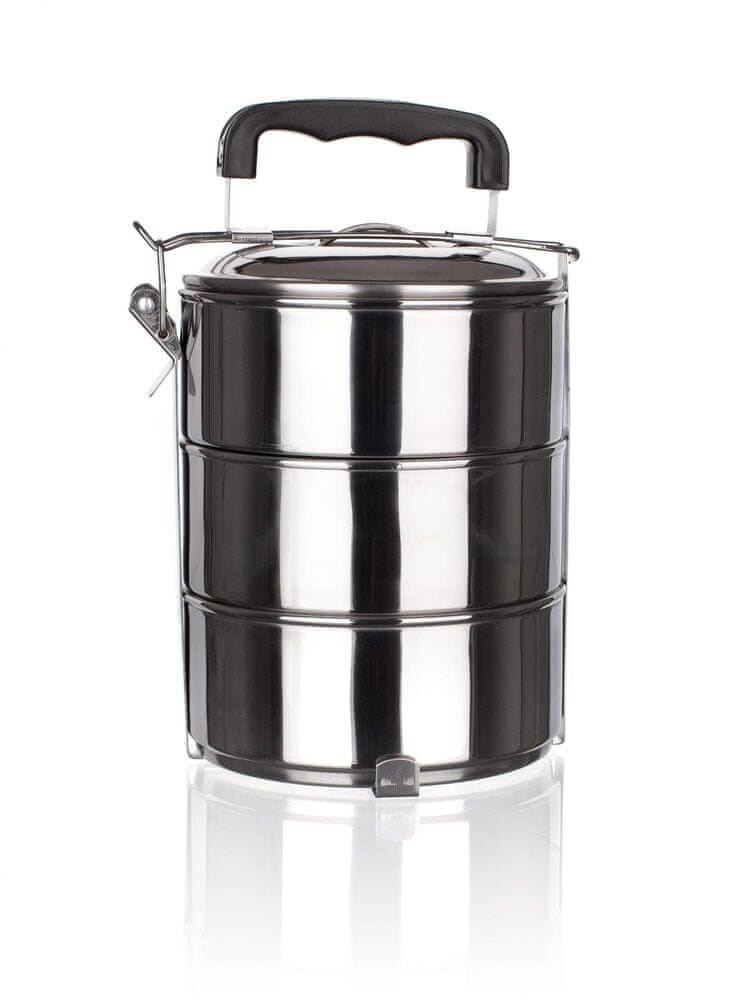 Triple Layer Stainless Steel Bento Box - Versatile 3-Tier Tiffin for Meals on the Go