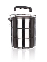 Triple Layer Stainless Steel Bento Box - Versatile 3-Tier Tiffin for Meals on the Go