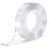 Double-Sided Nano Mounting Tape Traceless Clear Adhesive Invisible Gel 2M x 20mm - Front View