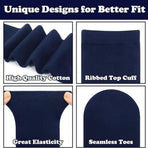 1x Pair School Uniform Knee High Socks Cotton Rich Girls Boys Kids - Navy - 2-8 (10-12 Years Old)