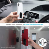 phonetag - Multi-View Phone Stand with Magnetic Ring Holder Universal (Black) - Rear View